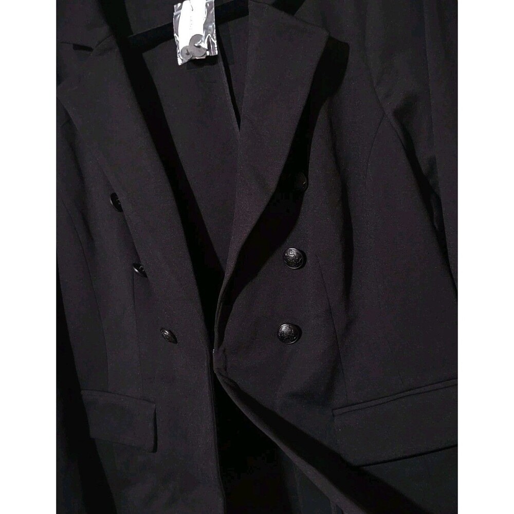 Lane Bryant The Bryant Blazer in Black Ponte Knit NEW Military Buttons Size 20 - Picture 10 of 13